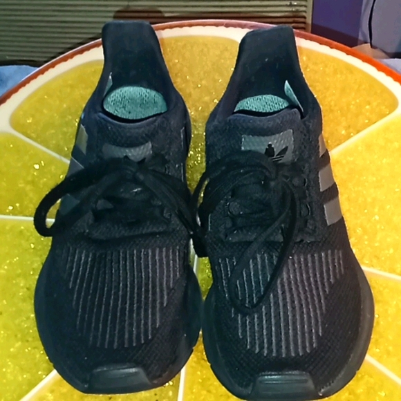 ADIDAS BLK ON BLK ORTHOLITE ATHLETIC SHOES-SIZE 5 - Picture 2 of 8